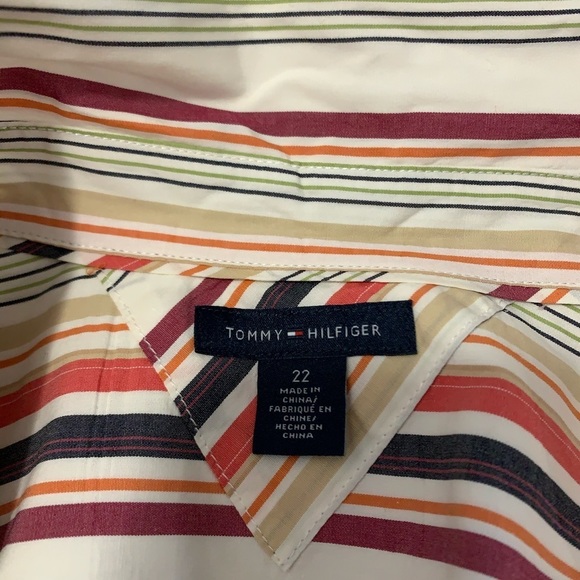 Women’s Plus Size 22 Striped Shirt Tommy Hilfiger Long Sleeve - Picture 7 of 16